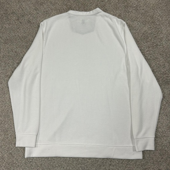 Robert Graham Sweatshirt Mens XL White Thermal Knit Skull Golf Pullover Logo - Picture 8 of 9